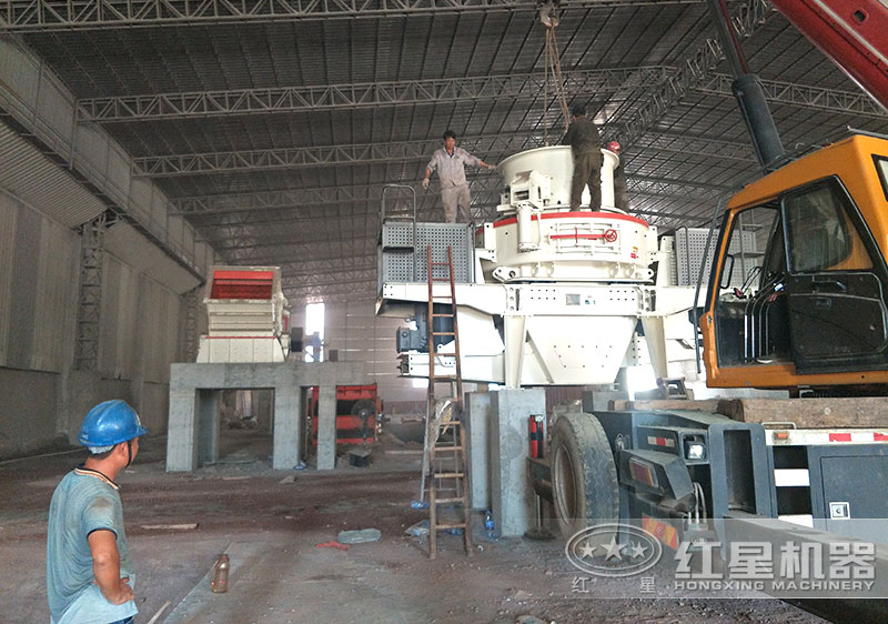 易彩堂客户鹅卵石制砂生产线安装中,比预期节省3万元 易彩堂客户鹅卵石制砂生产线安装中,比预期节省3万元