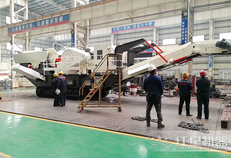 移动石头打沙机生产车间 移动石头打沙机生产车间