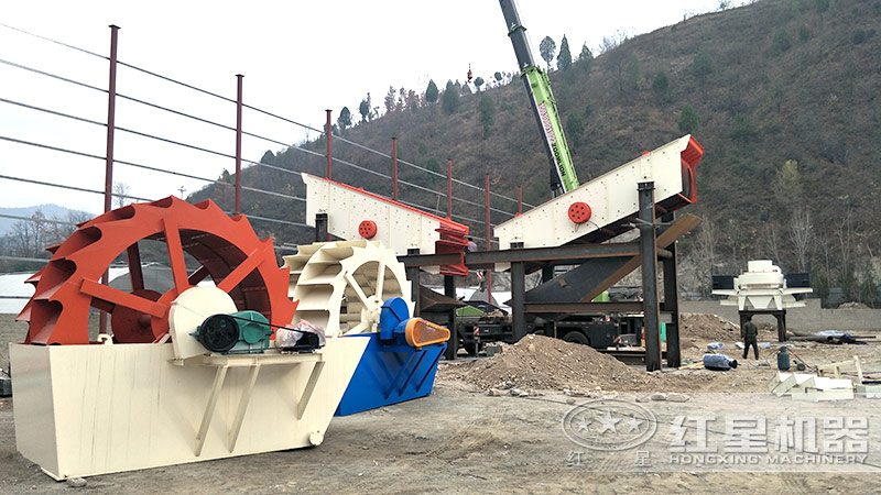 客户现场订购易彩堂机器水洗砂机器 客户现场订购易彩堂机器水洗砂机器