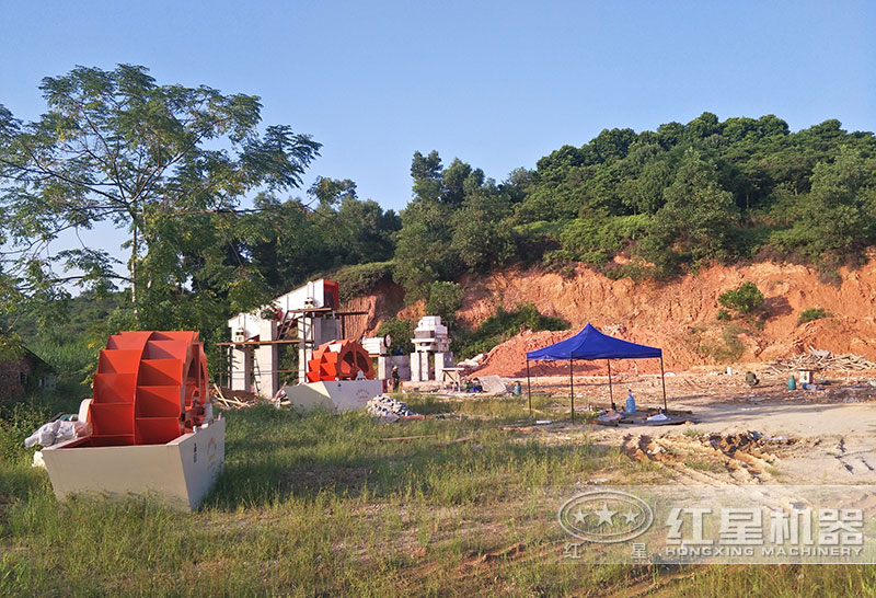 一套洗砂机设备客户安装现场 一套洗砂机设备客户安装现场