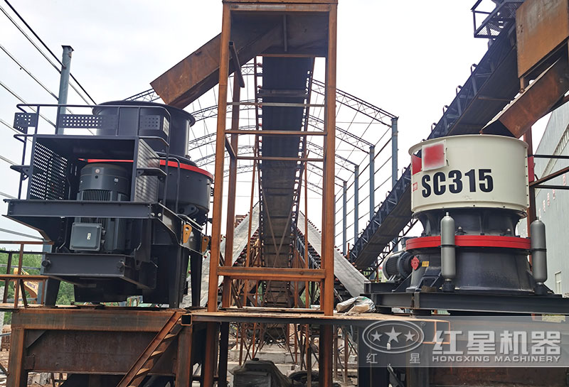 鄂破+圆锥破碎机+冲击式制砂机配置花岗岩制砂生产线 鄂破+圆锥破碎机+冲击式制砂机配置花岗岩制砂生产线