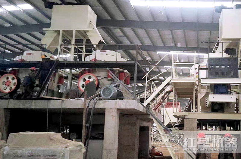 日产5000吨鹅卵石机制砂厂现场 日产5000吨鹅卵石机制砂厂现场